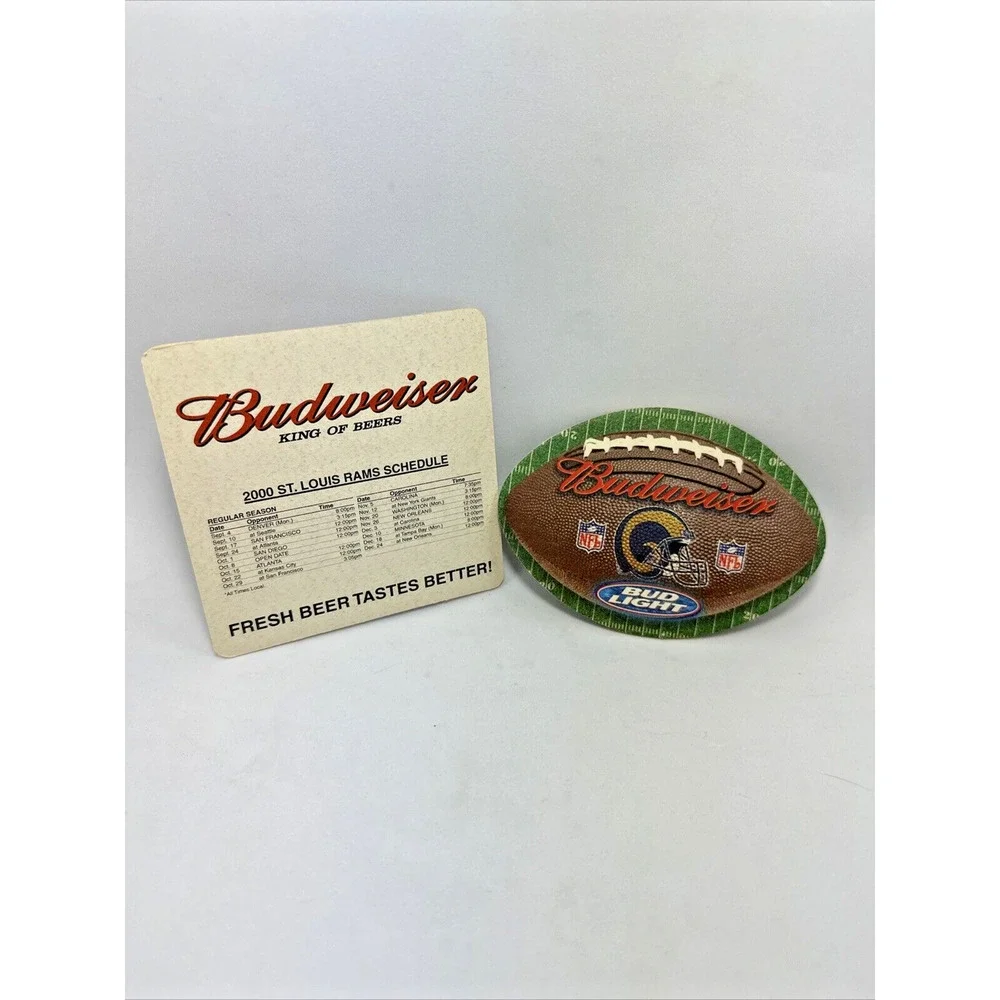 Budweiser‎ St. Louis Rams Football Schedule Coasters 2000 2001 NFL